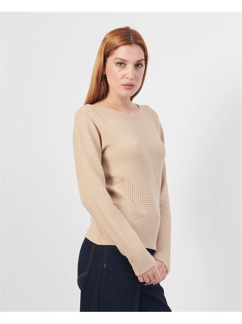 MDM Women's Round Neck Sweater MADEMOISELLE DU MONDE | F74-5059GRANO